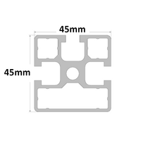 10-4545S1-0-60IN MODULAR SOLUTIONS EXTRUDED PROFILE 45MM X 45MM 1G SMOOTH SIDE, CUT TO THE LENGTH OF 60 INCH